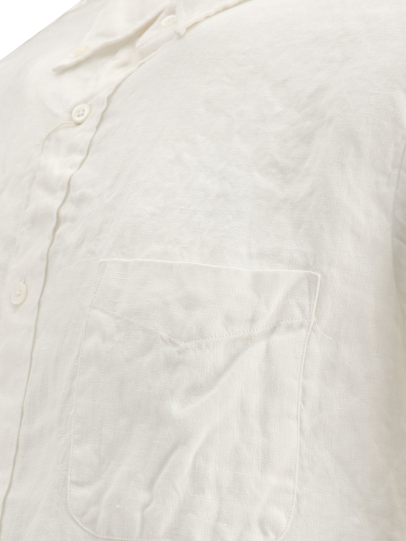 BEAMS PLUS White Oxford linen shirt